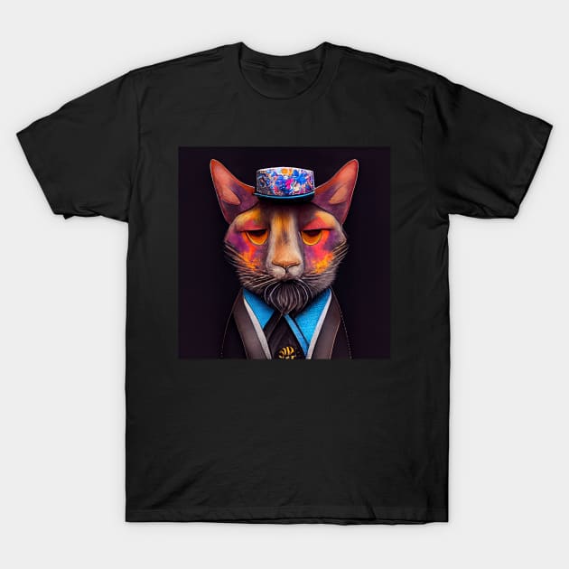 dapper cat 03 T-Shirt by heartyARTworks